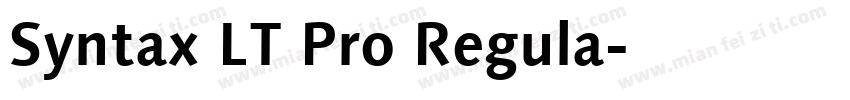 Syntax LT Pro Regula字体转换